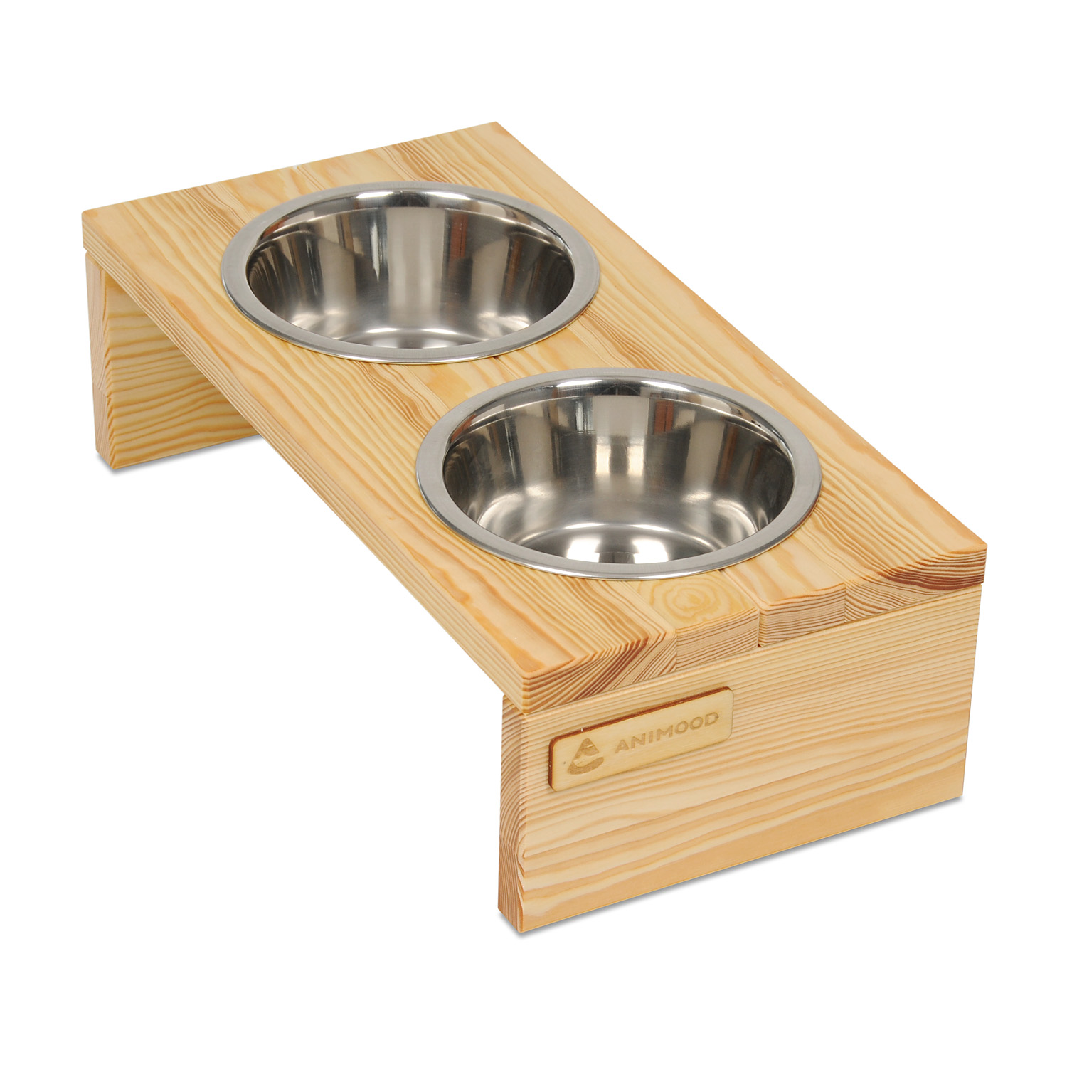 Animood Futterschalenständer aus Holz