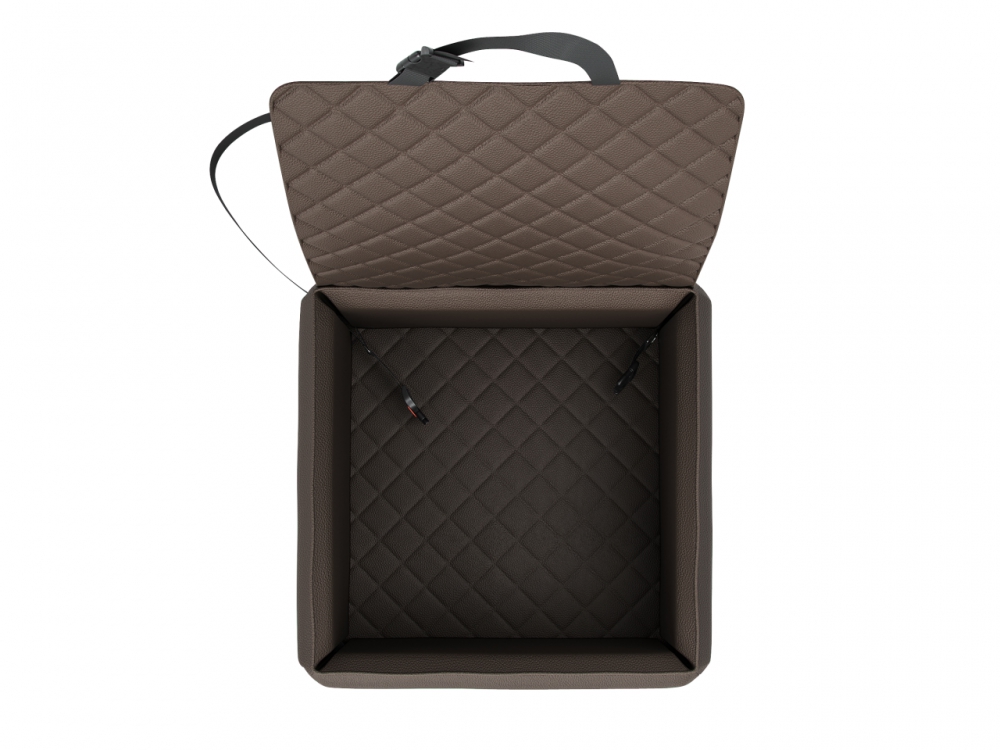 Bild 1 von Autohundebett Travelmat® ONE Vordersitz (Standardmaß)  / (Größe) 55 x 55 cm / (Farbe) Silvercopper / (Füllung) Orthopädisch: viscoelastischer Schaumstoff