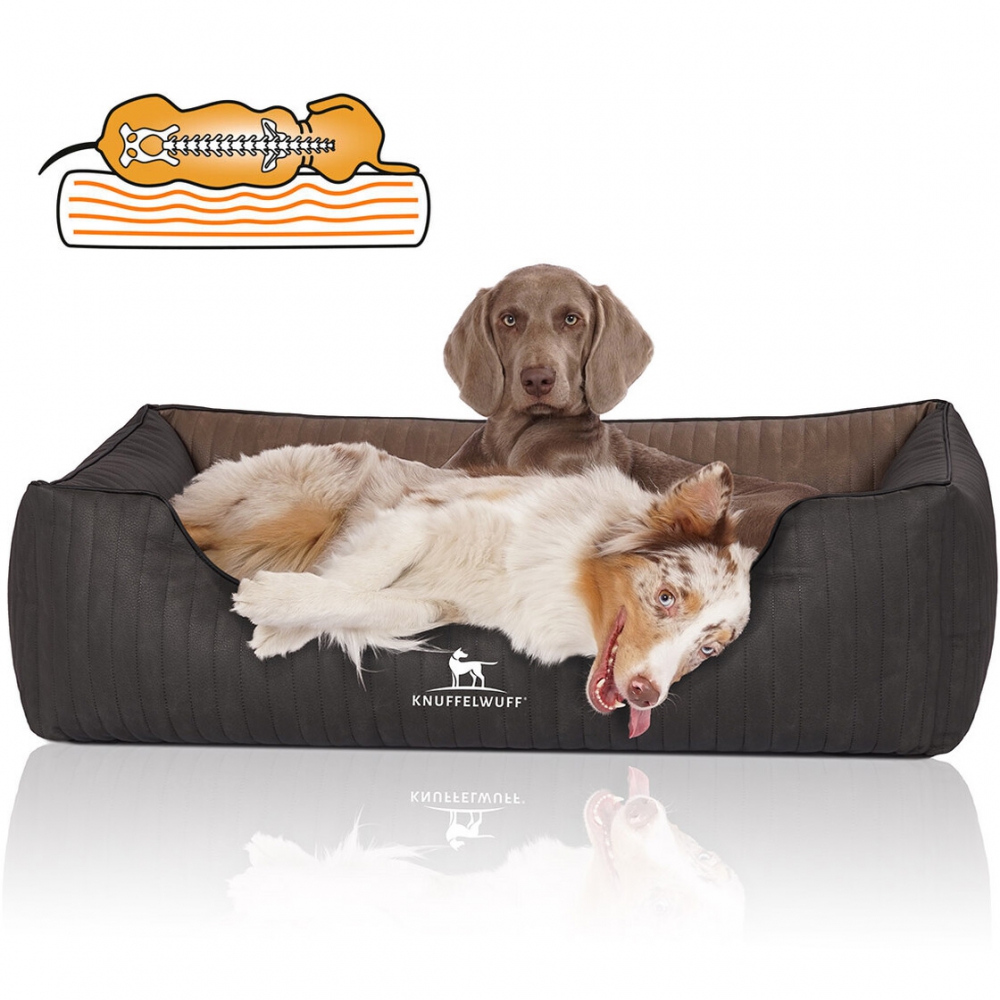 Bild 1 von Knuffelwuff orthopädisches Hundebett Outback  / (Größe) 85 x 63 cm / (Farbe) Schwarz/Cappuccino