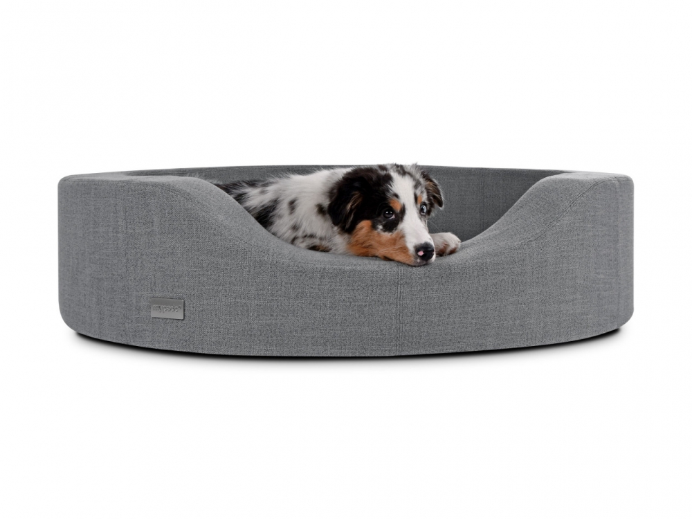 Bild 1 von mypado Prado Structure Hundesofa  / (Größe) 120 x 100 cm / (Farbe) Grau / (Füllung) Orthopädisch: viscoelastischer Schaumstoff