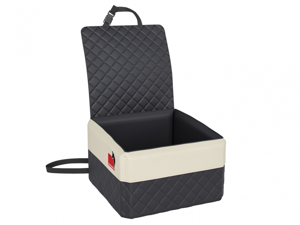 Bild 1 von Autohundebett Travelmat® ONE Vordersitz (Standardmaß)  / (Größe) 55 x 55 cm / (Farbe) Blackgrey / (Füllung) Orthopädisch: viscoelastischer Schaumstoff
