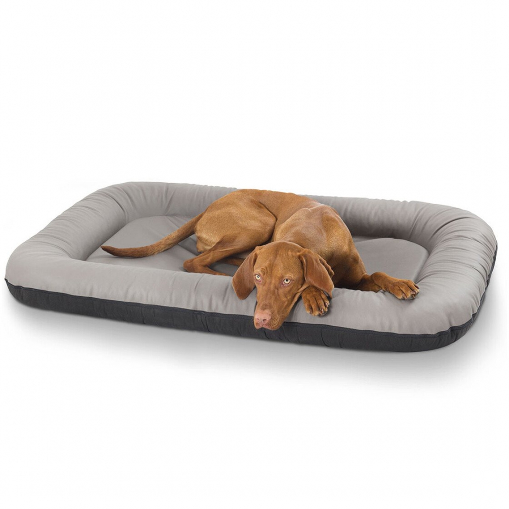 Bild 1 von Knuffelwuff Kunstleder Hundebett Jerry  / (Größe) 120 x 85 cm / (Farbe) Grau