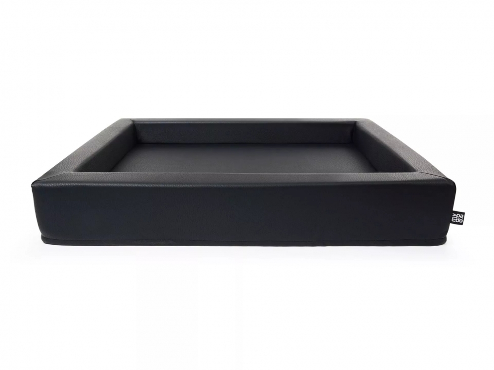 Bild 1 von mypado Harko Kunstleder-Premium Hundebett  / (Größe) 100 x 80 cm / (Farbe) Schwarz / (Füllung) Orthopädisch: viscoelastischer Schaumstoff