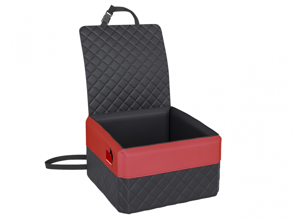 Bild 1 von Autohundebett Travelmat® ONE Vordersitz (Standardmaß)  / (Größe) 55 x 55 cm / (Farbe) Pepperblack / (Füllung) Standard: laut Beschreibung