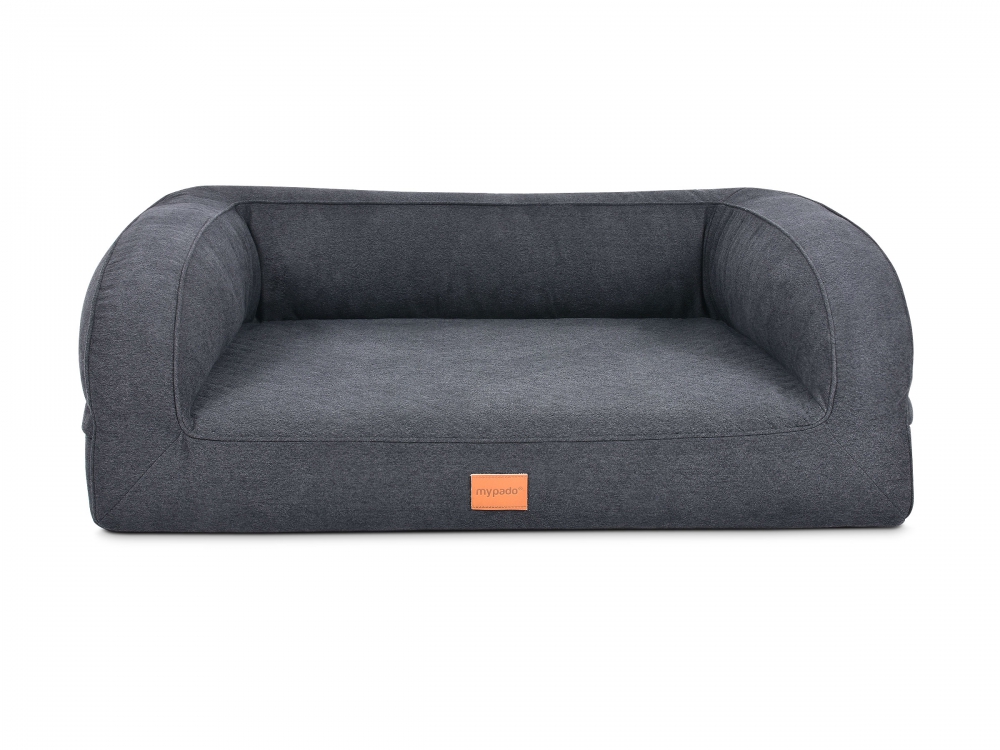 Bild 1 von mypado Flo Silver Hundebett  / (Größe) 90 x 70 cm / (Farbe) Anthrazit / (Füllung) Orthopädisch: viscoelastischer Schaumstoff