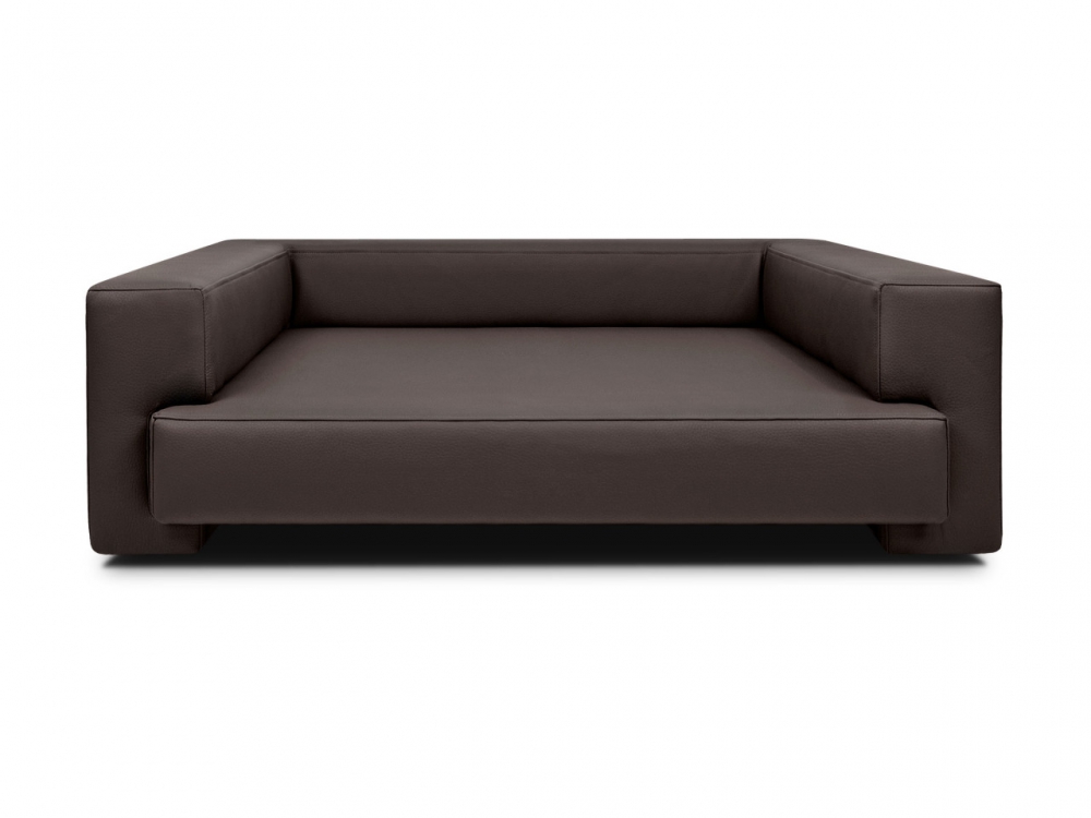 Bild 1 von mypado Boston Kunstleder-Premium Hundesofa  / (Größe) 105 x 85 cm / (Farbe) Braun / (Füllung) Standard: Kaltschaumstoff