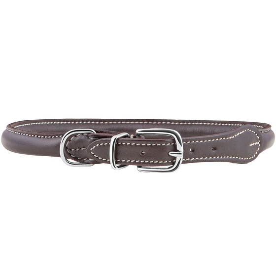 Bild 1 von Knuffelwuff  Echtleder Rundhalsband Hoopa  / (Größe) 33 - 37 cm / (Farbe) Braun