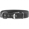 Bild 1 von Knuffelwuff weiches Echtleder Hundehalsband Glendale  / (Größe) Halsumfang 43 - 50 cm / (Farbe) Schwarz