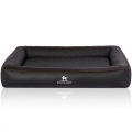 Knuffelwuff Orthopädisches Hundebett Hampstead  / (Größe) 155 x 125 cm / (Farbe) Schwarz