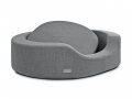 Bild 7 von mypado Prado Structure Hundesofa  / (Größe) 120 x 100 cm / (Farbe) Silber / (Füllung) Orthopädisch: viscoelastischer Schaumstoff