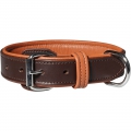 Bild 1 von Knuffelwuff weiches Echtleder Hundehalsband Detroit  / (Größe) 45 - 53 cm / (Farbe) Braun/Orangebraun