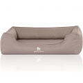 Knuffelwuff orthopädisches wasserabweisendes Hundebett Leon  / (Größe)  105 x 75 x 25 cm / (Farbe) Beige/Grau