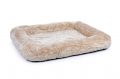 Hundebett Spring Fake Fur  / (Größe) 110 x 90 cm / (Farbe) Creme / (Füllung) Standard: laut Beschreibung