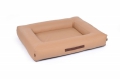 Bild 3 von Hundebett Montreal mit Kunstlederbezug  / (Größe) 130 x 110 cm / (Farbe) Braun / (Füllung) Orthopädisch: viscoelastischer Schaumstoff