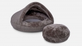 Bild 9 von mypado Shell Fake Fur Hundehöhle  / (Größe) Druchmesser 120 cm / (Farbe) Anthrazitmausgrau / (Füllung) Standard: laut Beschreibung