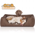 Bild 2 von Knuffelwuff orthopädisches Hundebett Tampa  Kunstleder  / (Größe) 85 x 63 cm / (Farbe) Braun