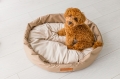 Bild 7 von Animood ovales Hundebett Mia  / (Farbe) Grau / (Größe) L -  61 X 72 x 15 cm
