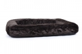 Hundebett Spring Fake Fur  / (Größe) 110 x 90 cm / (Farbe) Braun / (Füllung) Orthopädisch: viscoelastischer Schaumstoff
